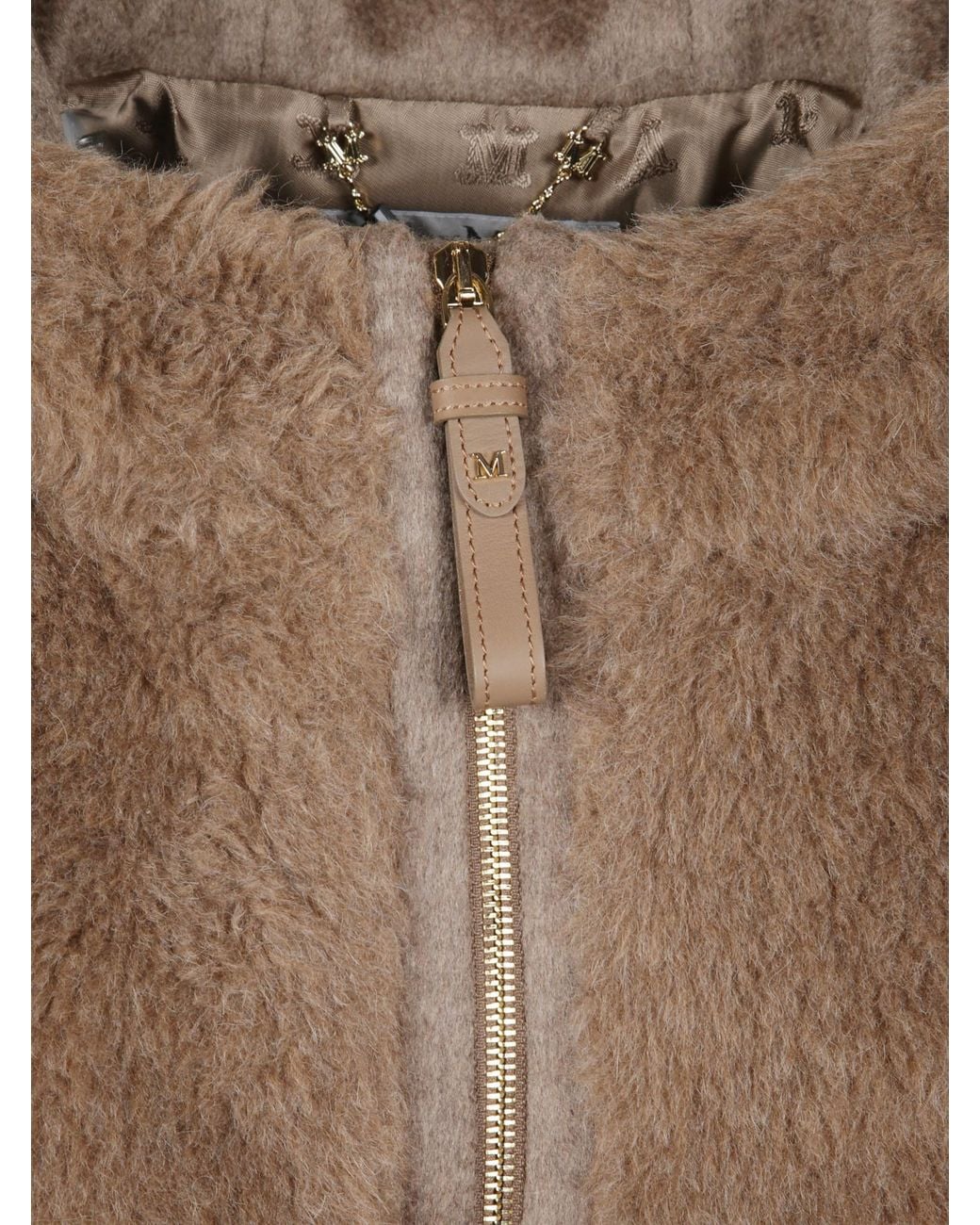 Max Mara Natural Zip-Up Hooded Jacket