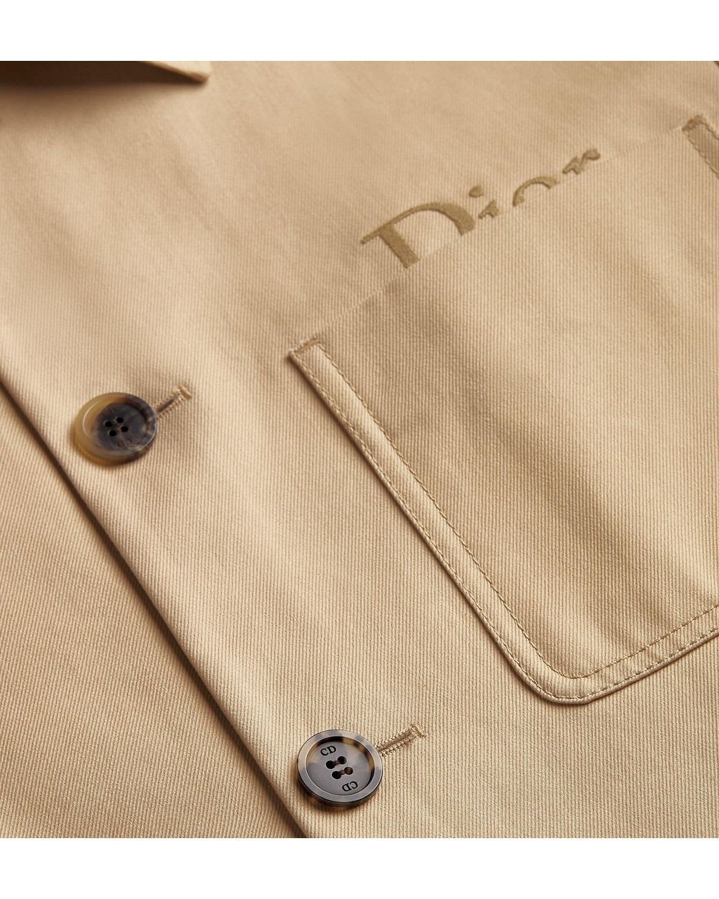 Dior Natural Workwear Jacket With Embroidery for men