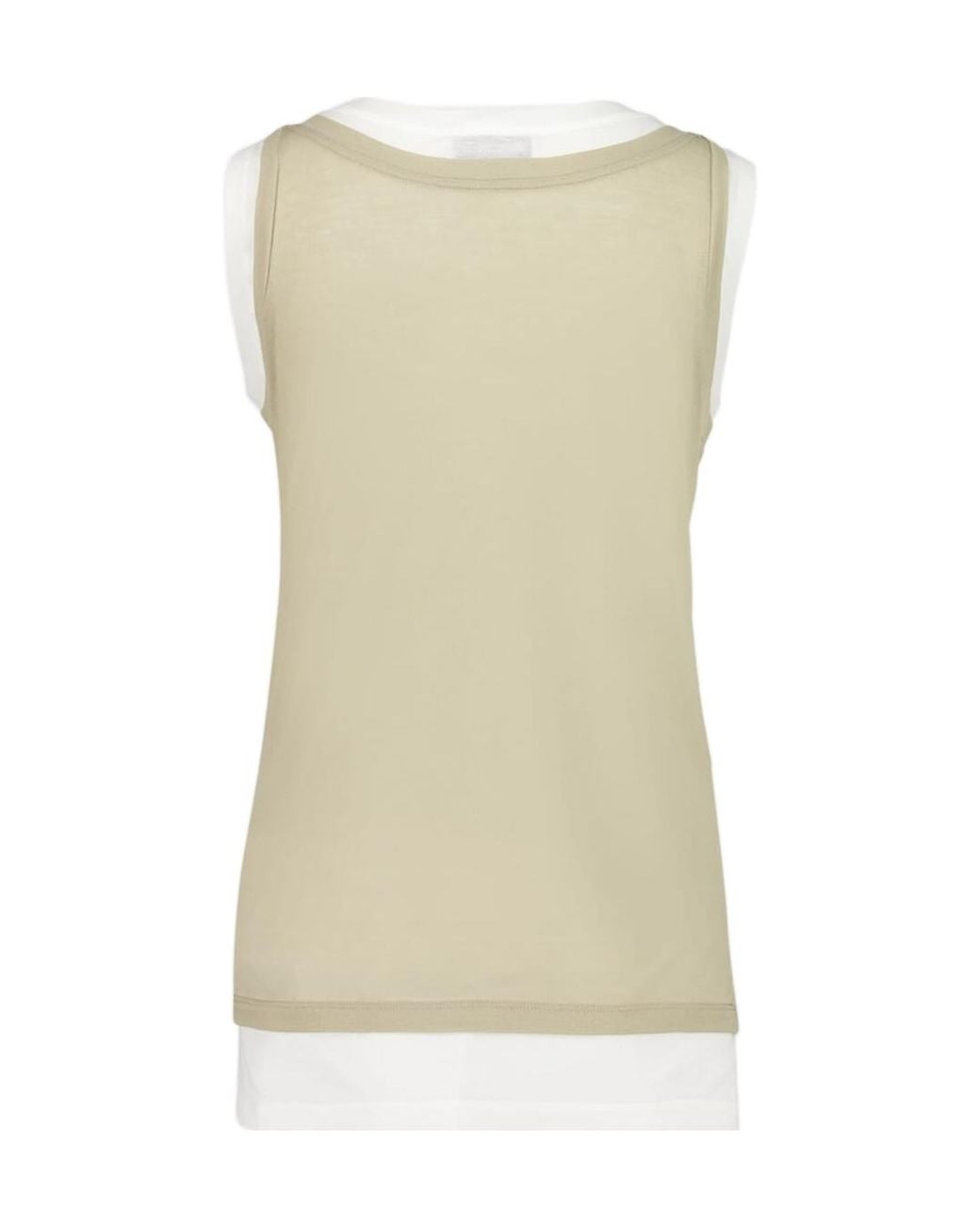Miu Miu Natural Ribbed Jersey Tank Top