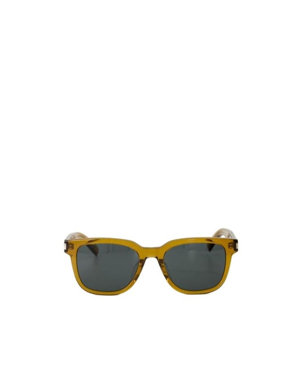 Saint Laurent Yellow Eyewear Square Frame Sunglasses for men