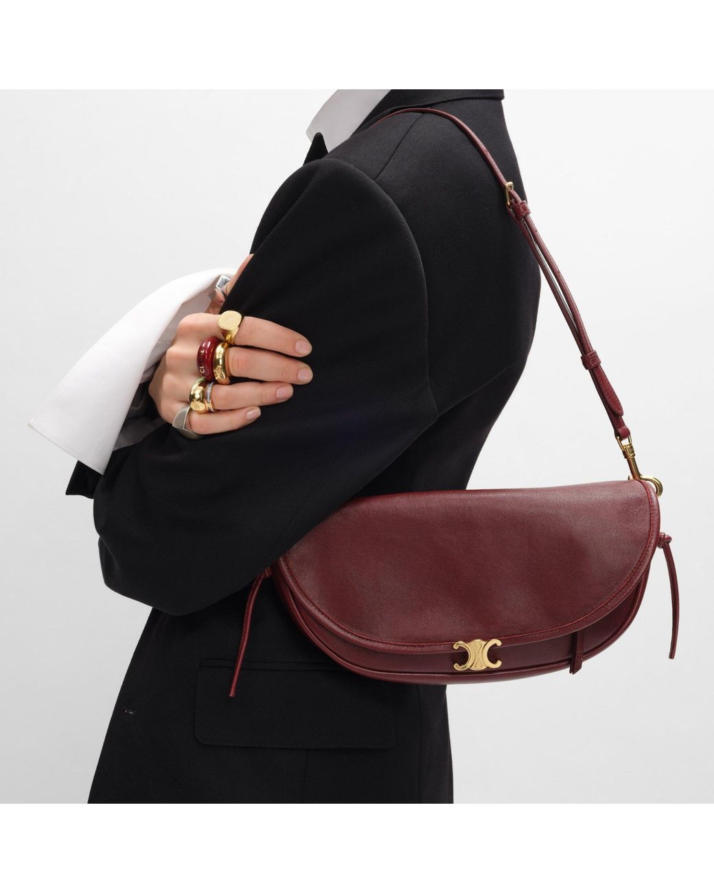 Céline Purple Little Halfmoon Soft Triomphe
