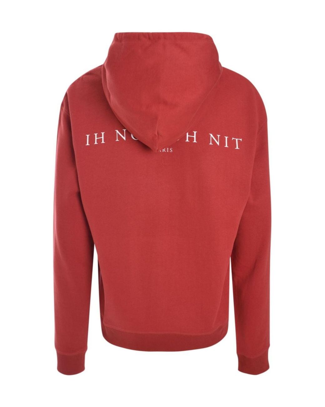 Ih Nom Uh Nit Red Graphic-Print Cotton Hoodie for men