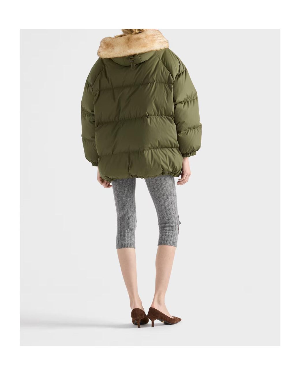 Prada Green Single Breasted Padded Jacket