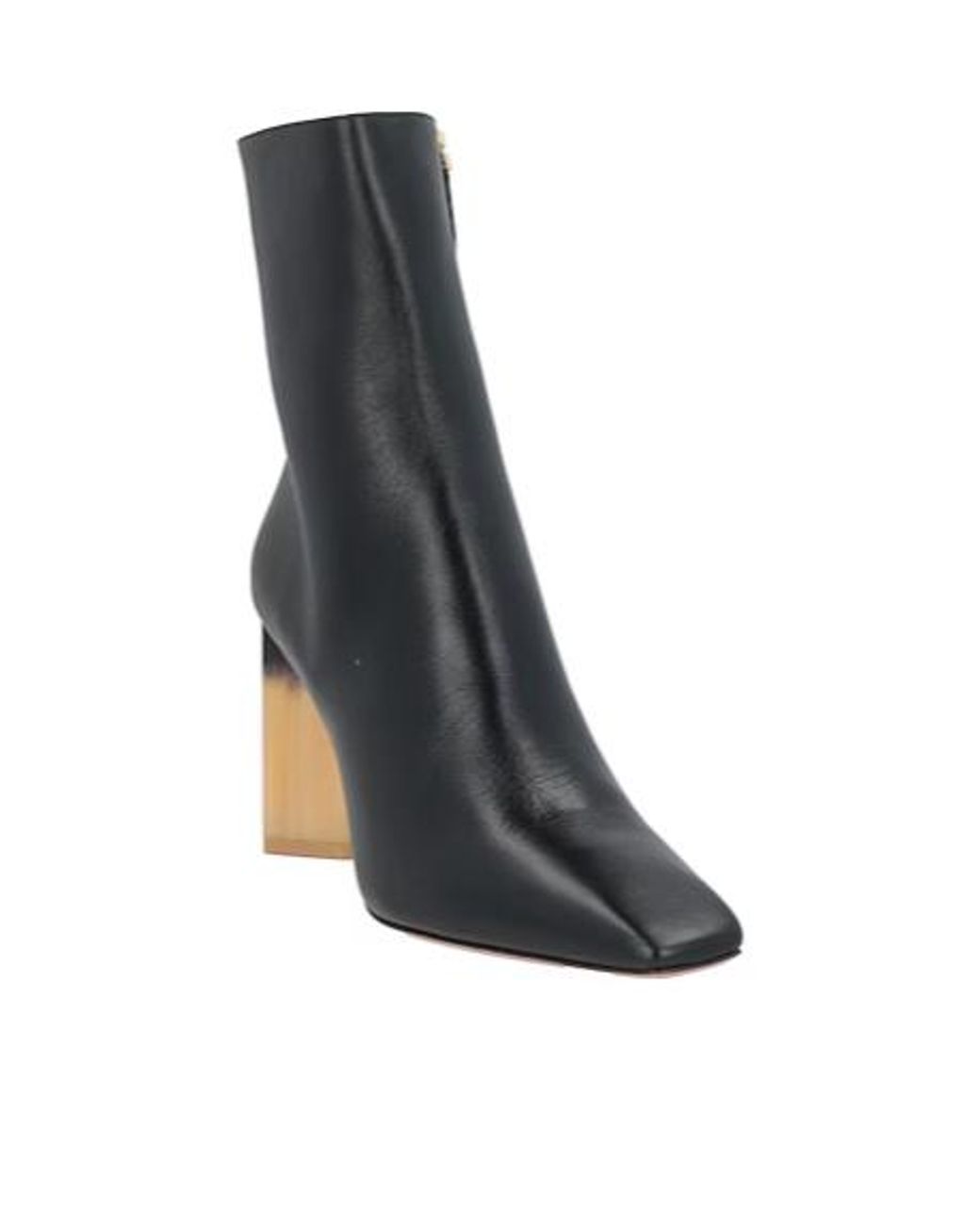 Chloé Black Minimal Square-Toe Ankle Boots