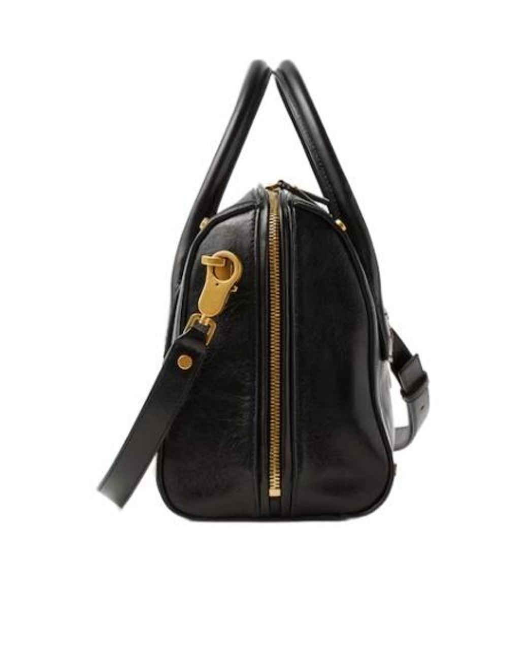 Versace Black Romy Logo Patch Tote Bag