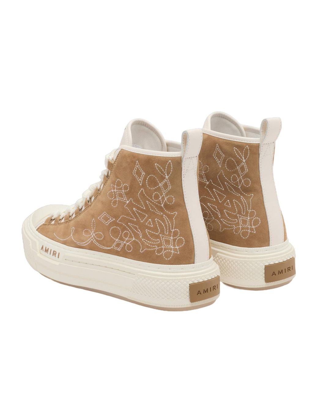 Amiri Natural Western Ma Court Embroidered High-Tops for men
