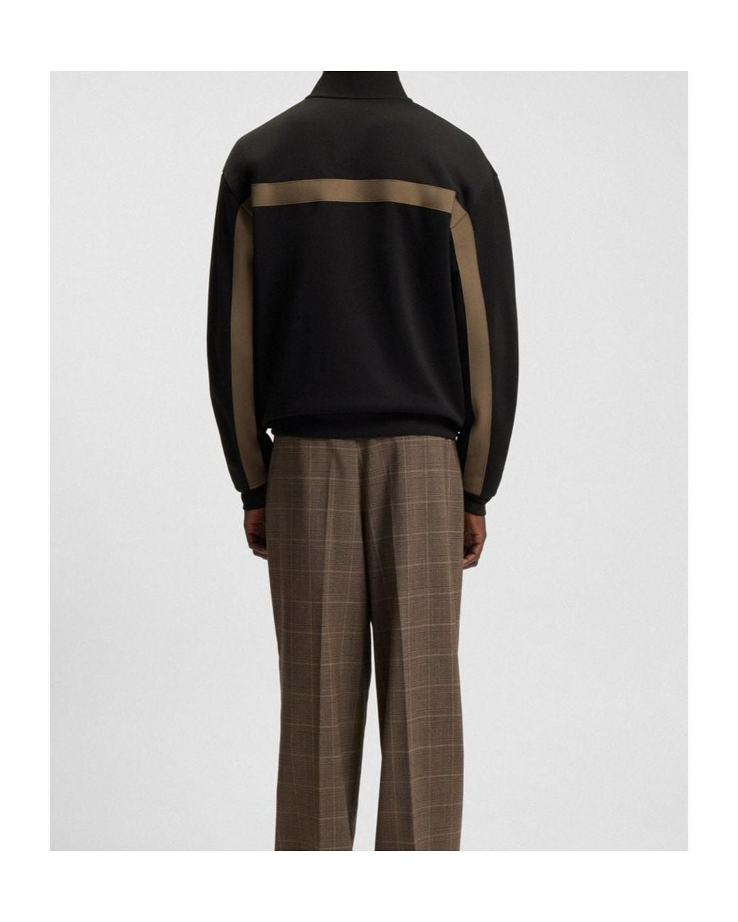 Boss Black Hugo Zip-Up High Neck Sweatshirt for men