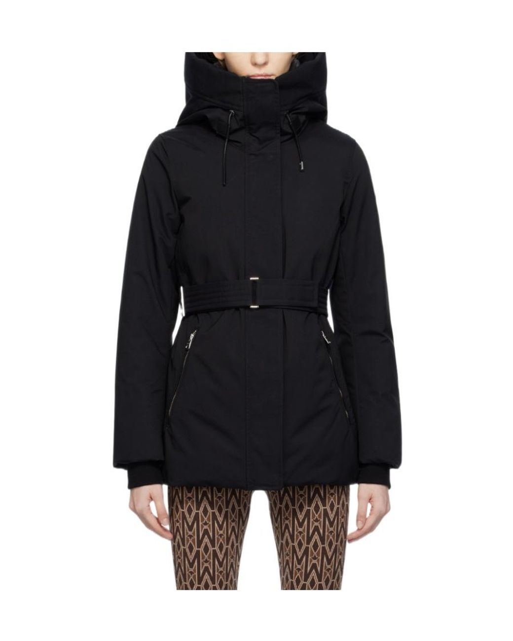 Mackage Black Hooded Long-Sleeved Down Jacket