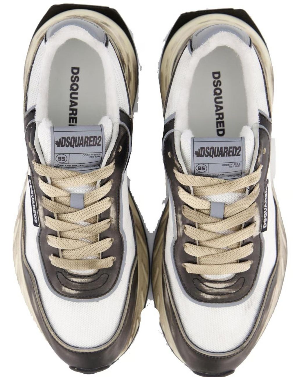 DSquared² White Sprinter Lace-Up Sneakers for men
