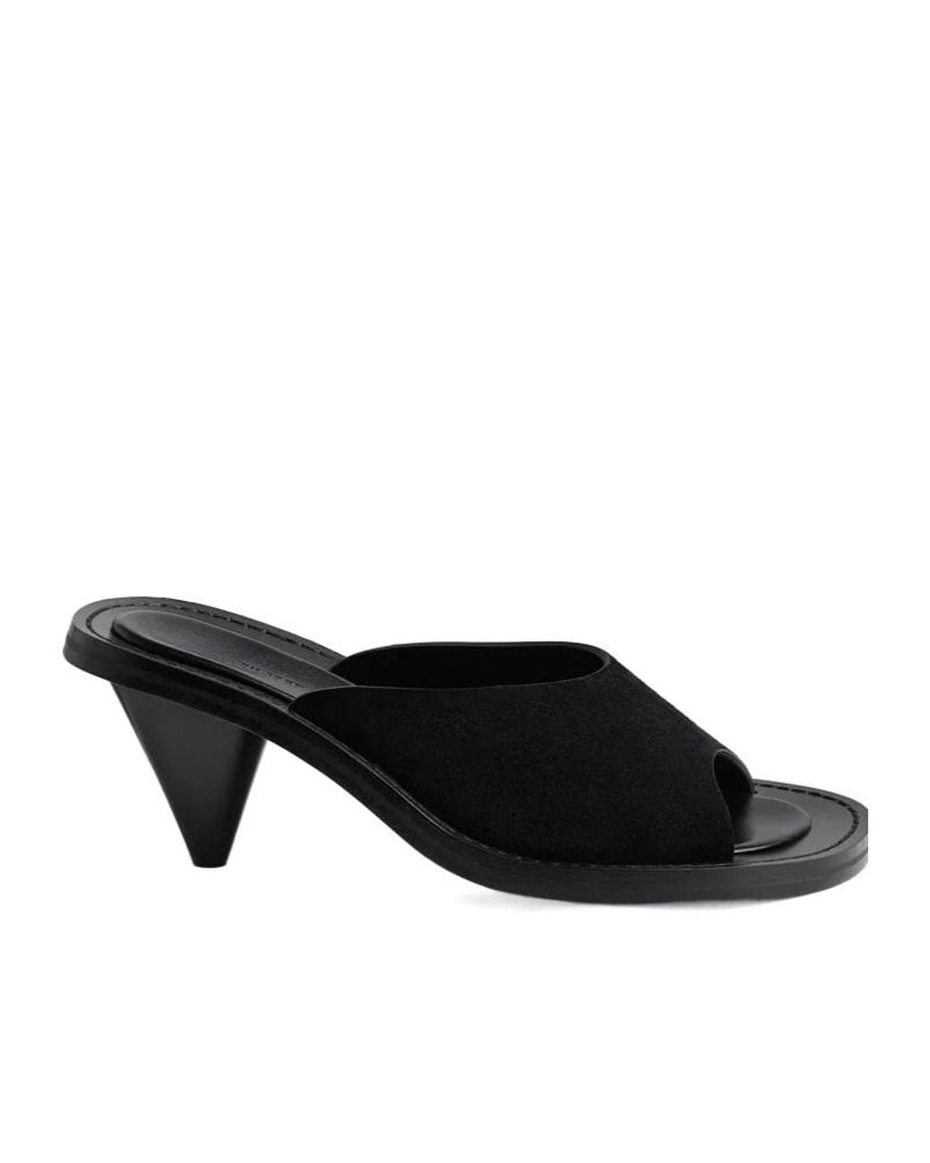 Phoebe Philo Black Round-Toe High-Heeled Sandals