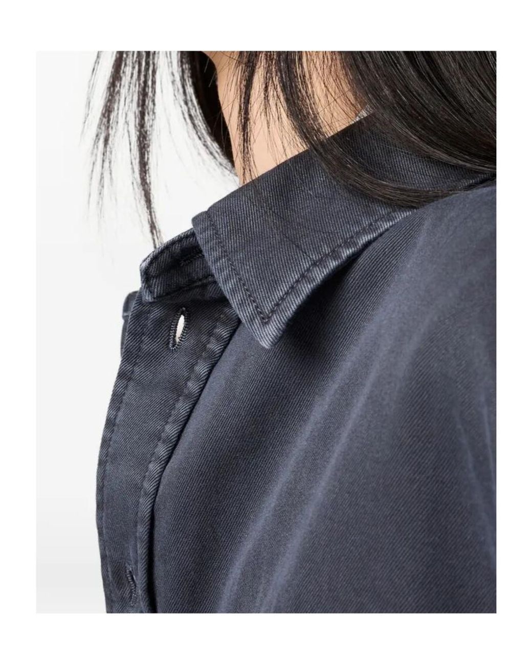 Miu Miu Blue Button-Up Denim Shirt
