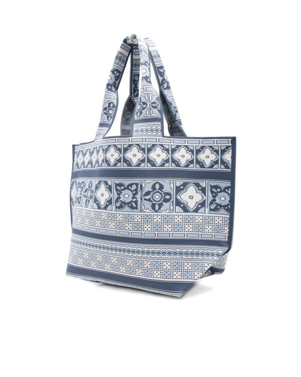 ALÉMAIS Blue Villa Romantica Patterned Tote Bag
