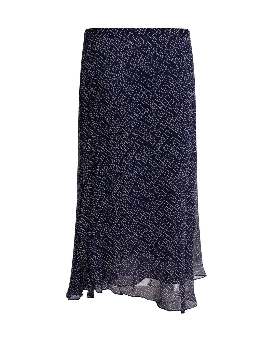 Isabel Marant Blue Lycia Asymmetric Patterned Midi Skirt