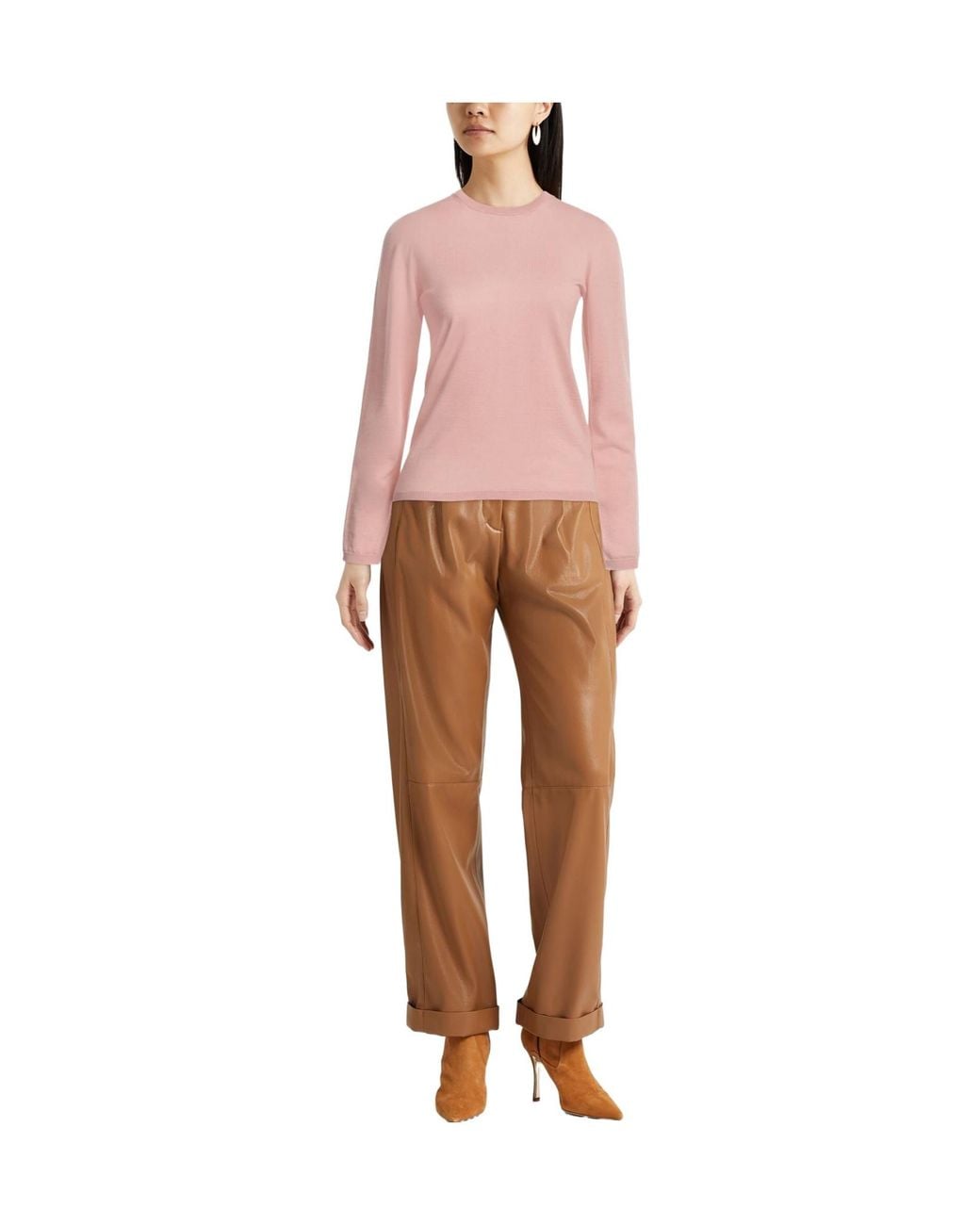 Max Mara Pink Plain Colour Jumpers