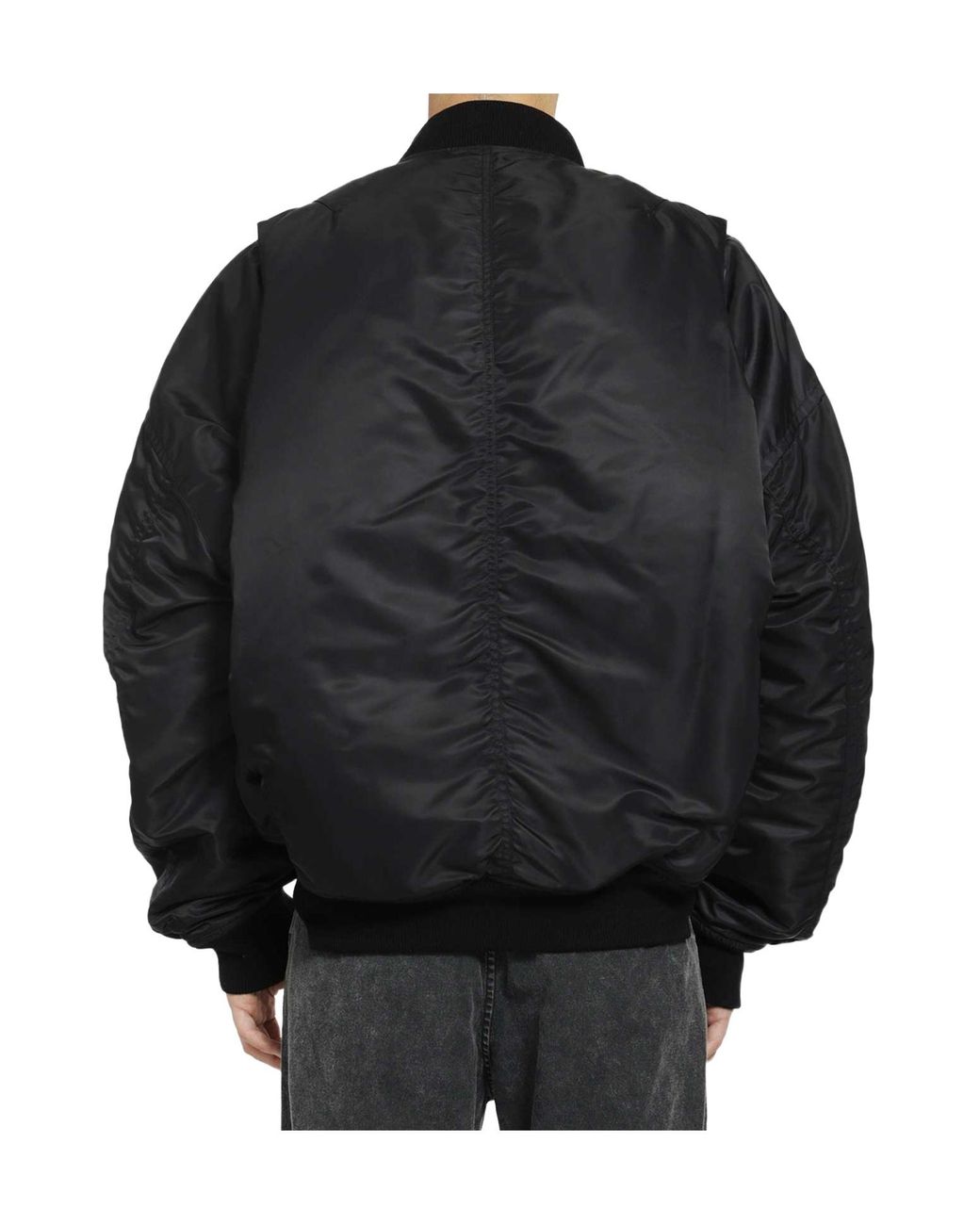Maison Mihara Yasuhiro Black Vest Combined Flight Jacket for men