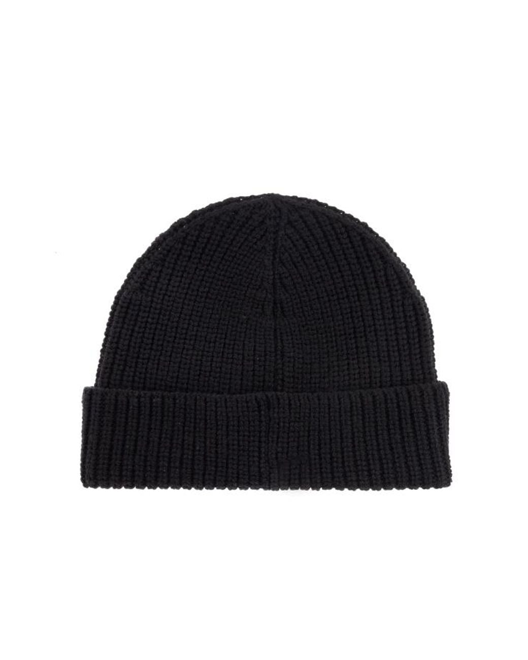 Off-White c/o Virgil Abloh Blue Logo Embroidered Knitted Beanie