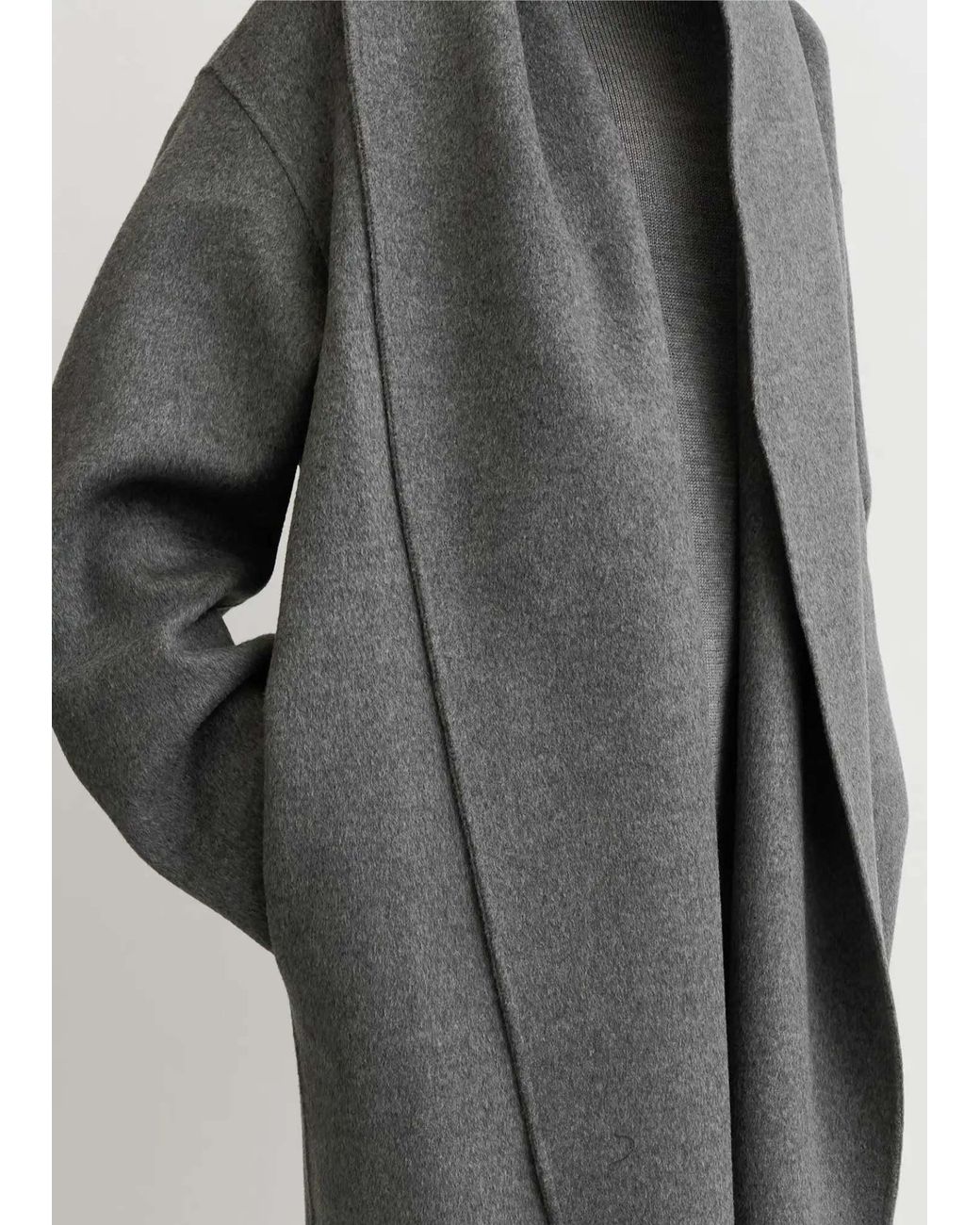 Totême Gray Totême Oversized Hooded Coat