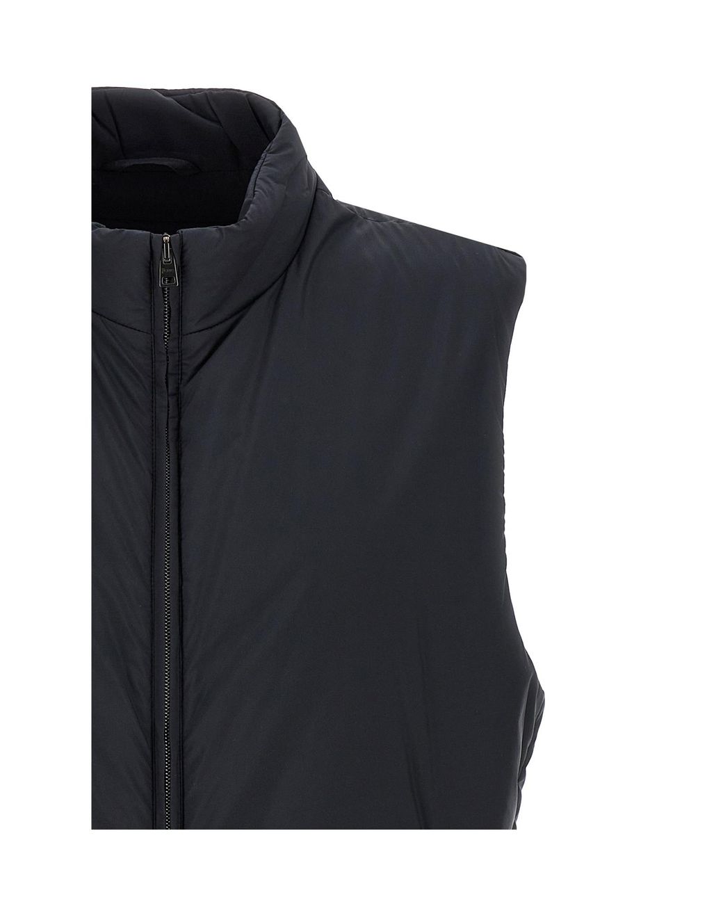 Herno Blue Zip-Up Sleeveless Gilet for men
