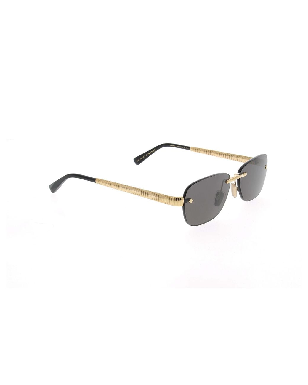 BVLGARI Black Bulgari Rectangular Frame Sunglasses