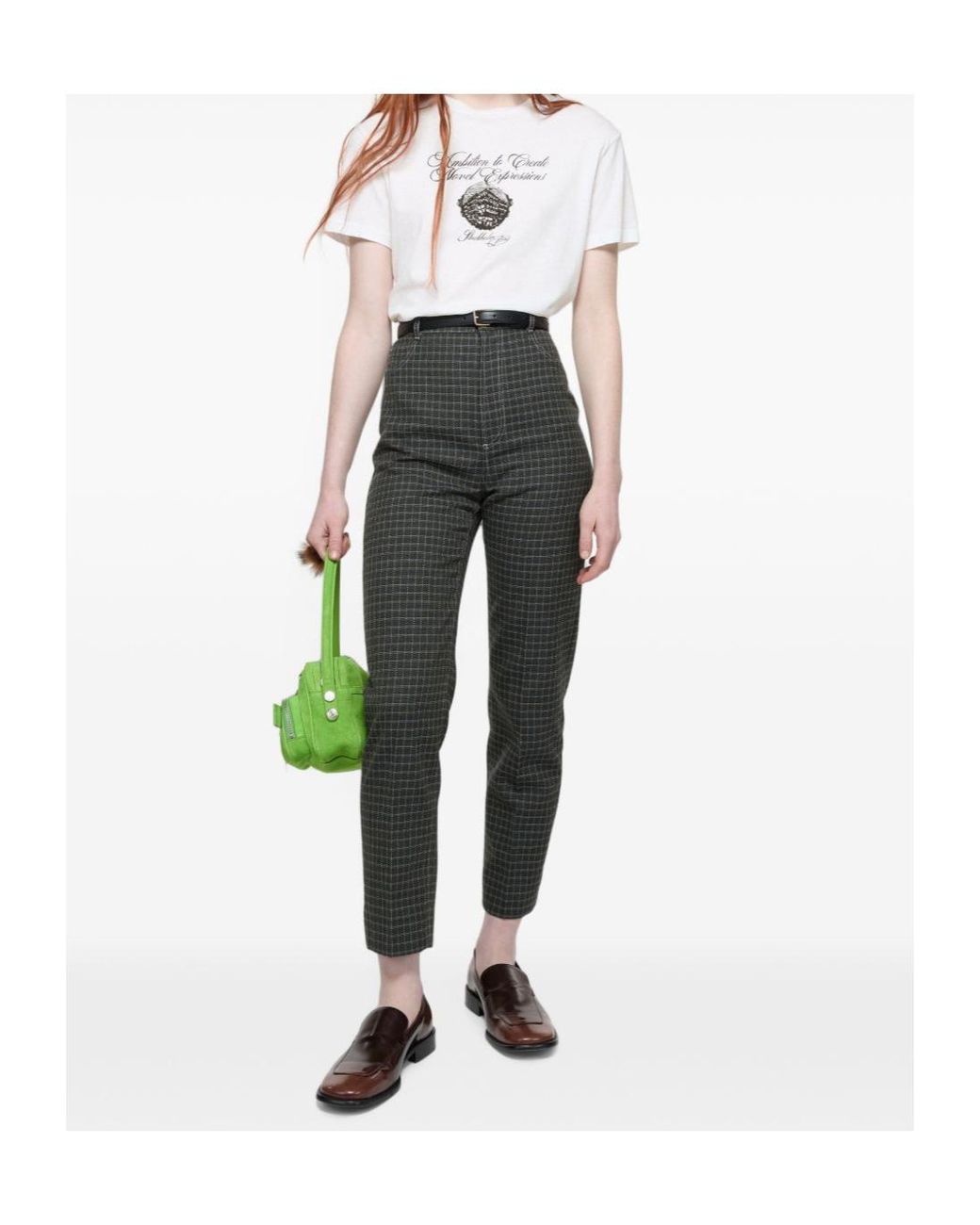 Acne White Graphic Jersey T-Shirt