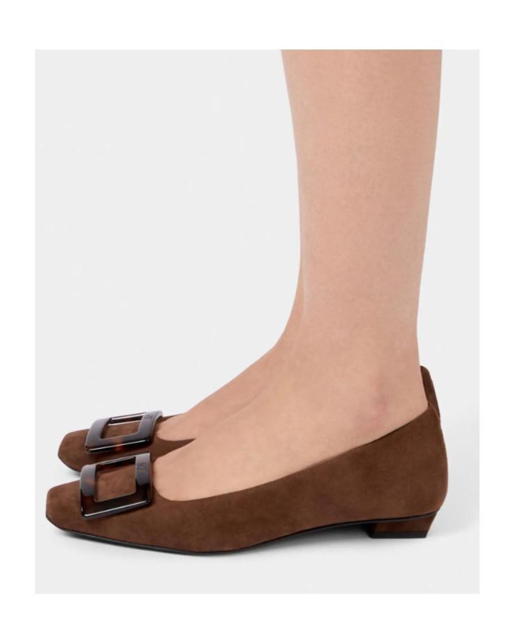 Roger Vivier Brown Belle Vivier Ballerinas