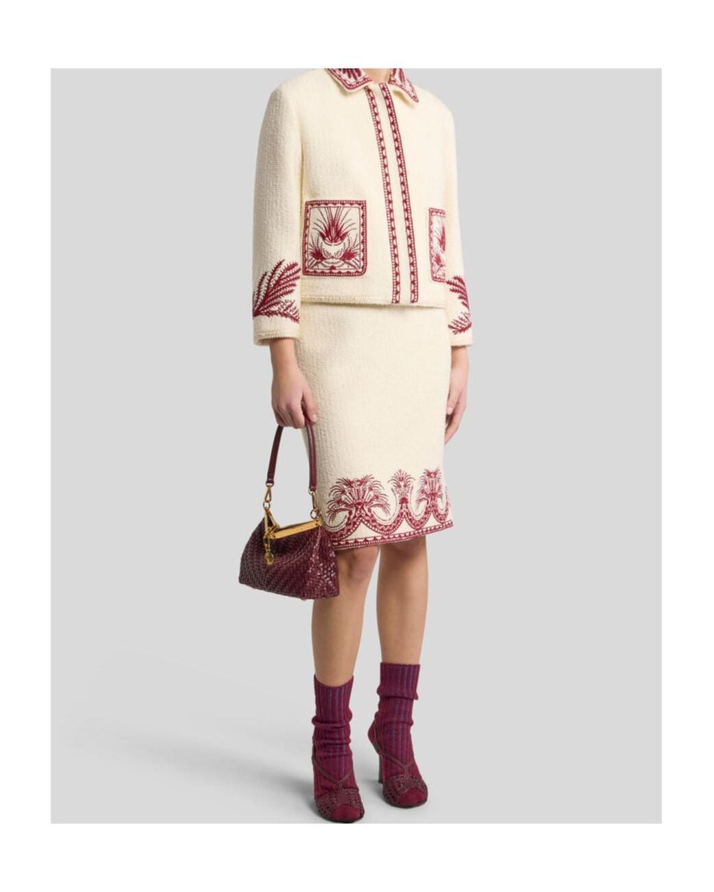 Etro Embroidered Bouclé Wool Jacket