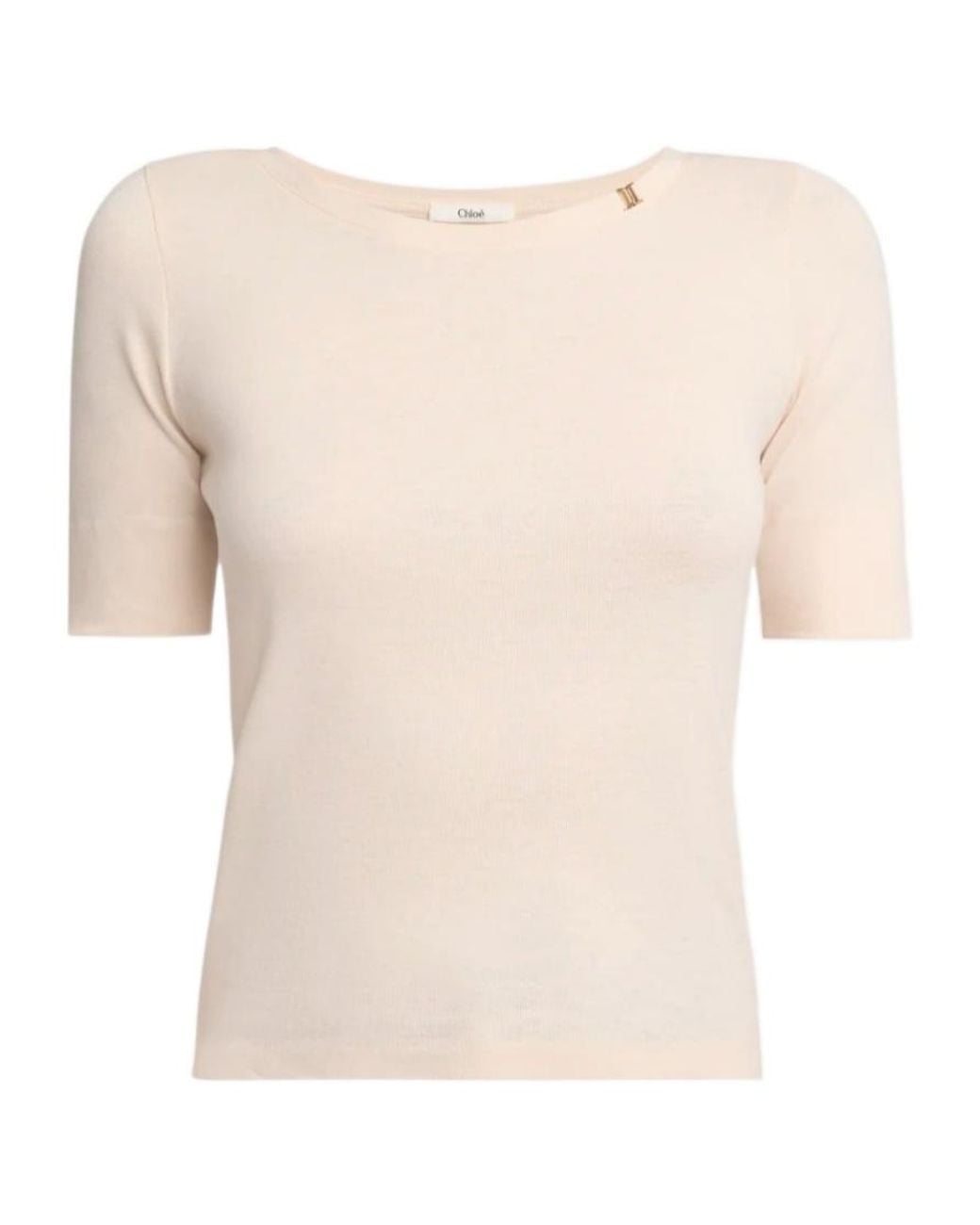 Chloé White Short-Sleeved Sweater