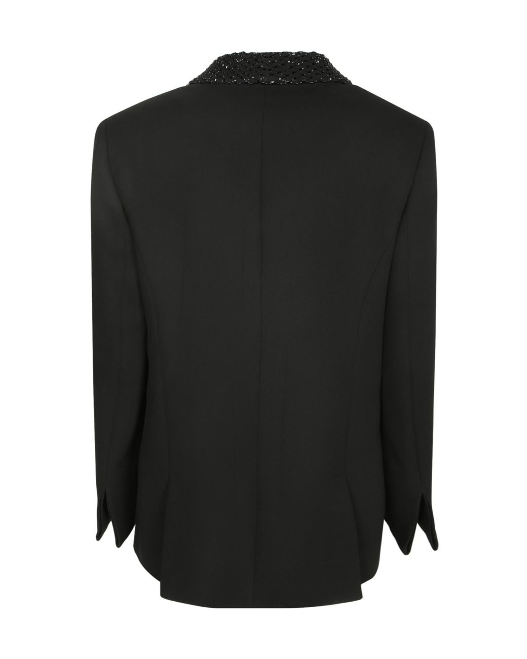 Giorgio Armani Black Embellished Lapel Blazer