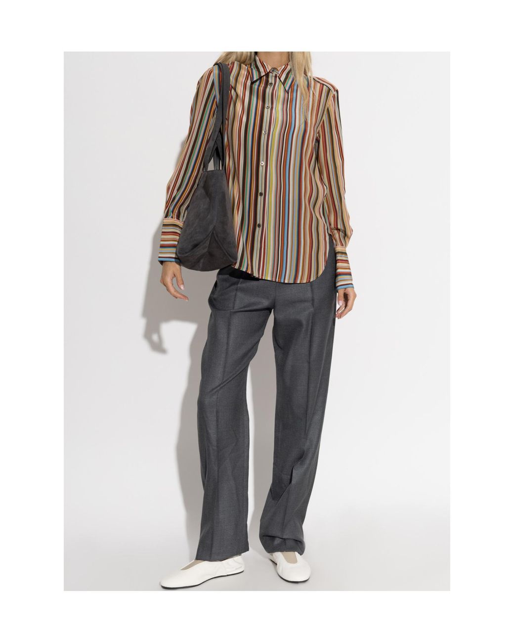 Paul Smith Brown Striped Button-Up Shirt
