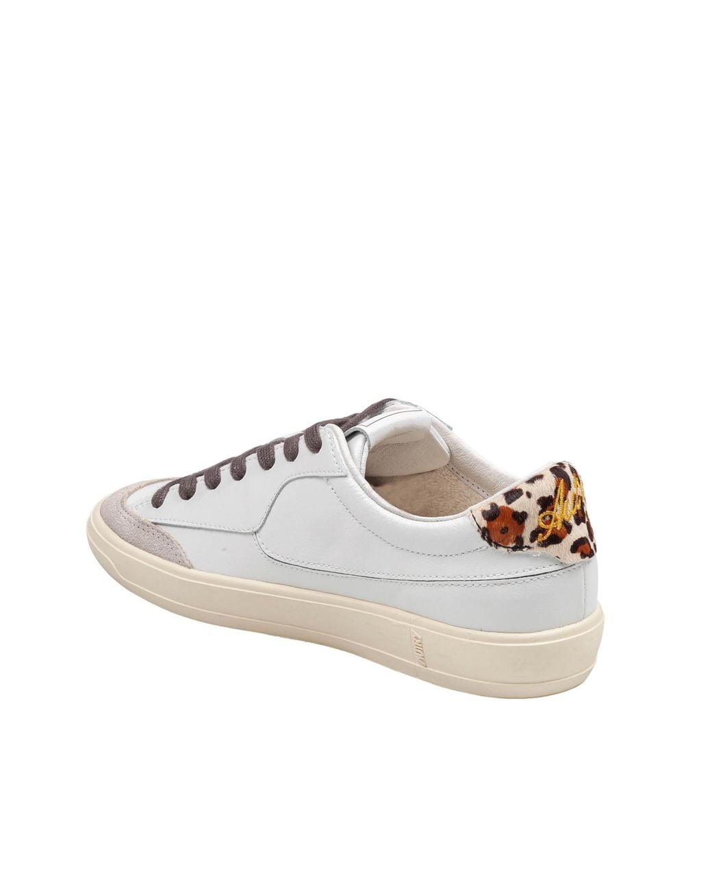 Autry White Contrast Heel Low-Top Sneakers