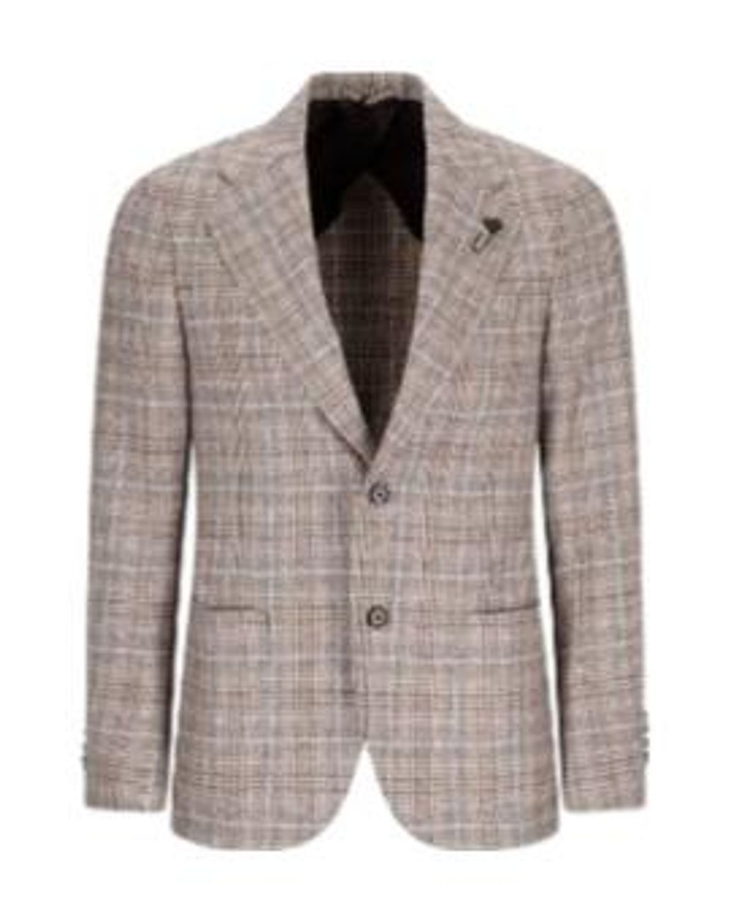 Lardini Brown Long-Sleeved Suit Jacket for men