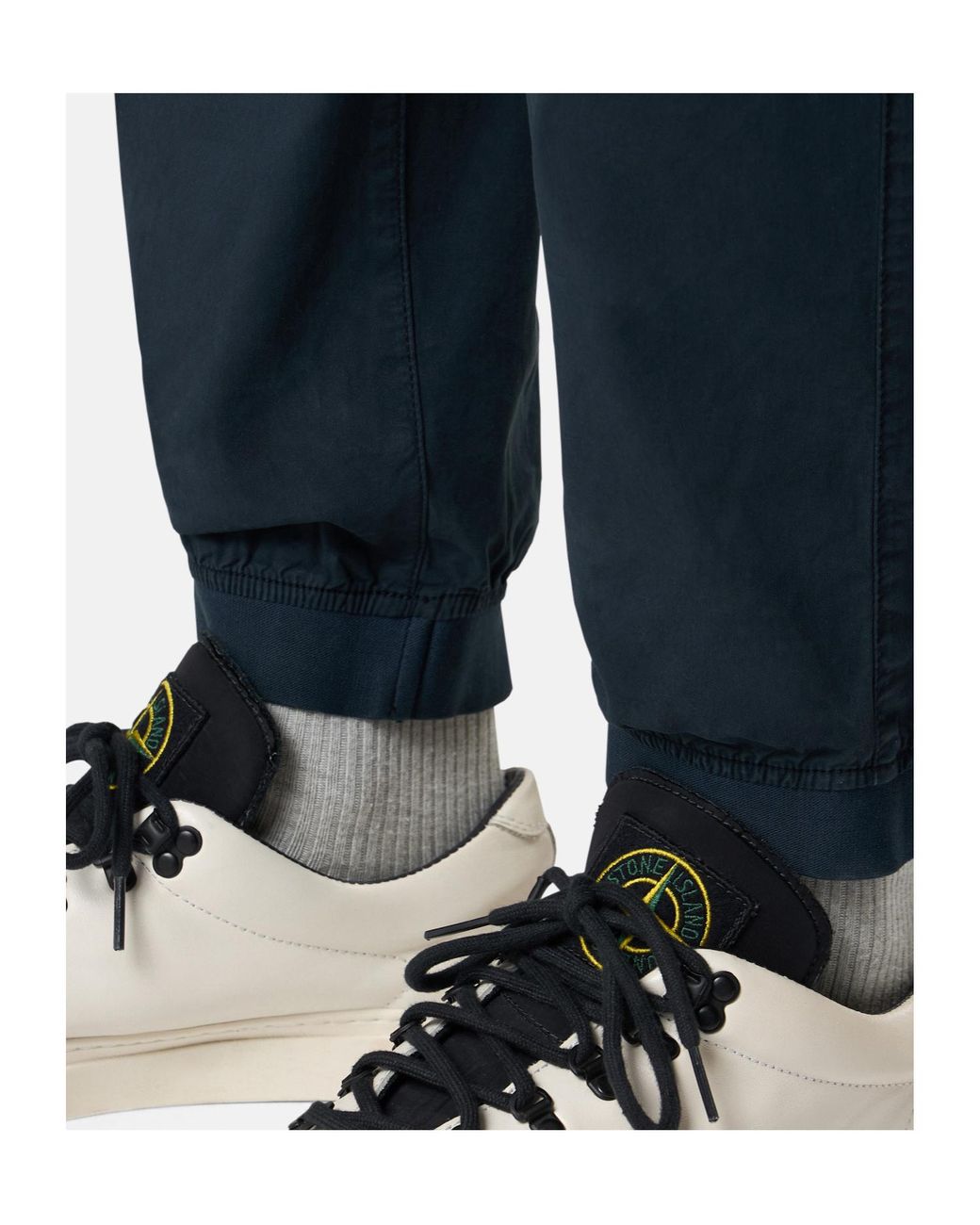 Stone Island Blue Regular Tapered Fit Cargo Trousers for men
