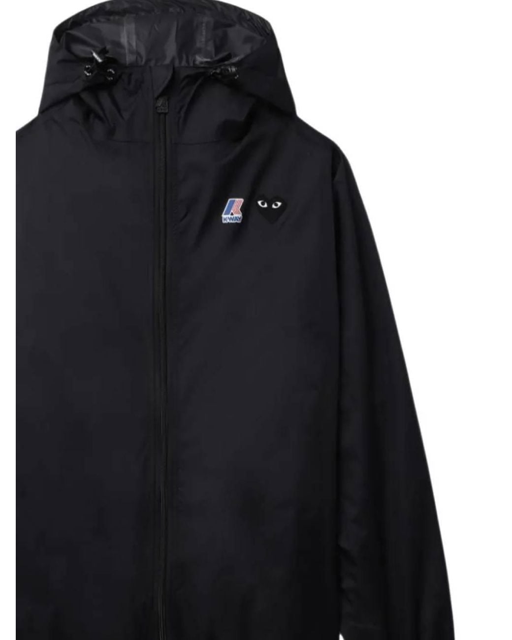 COMME DES GARÇONS PLAY Black Comme Des Garçons Play Hooded Zipped Jacket for men