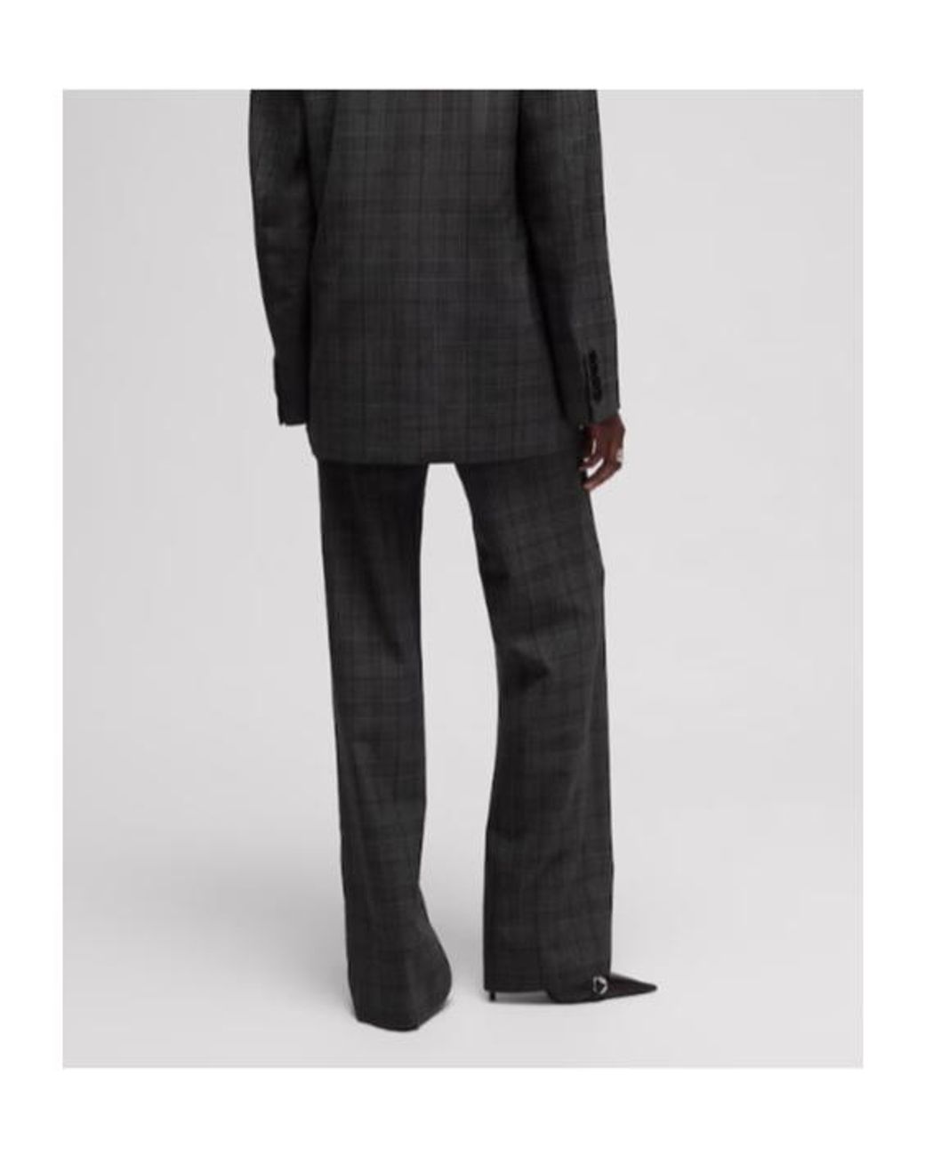Gucci Gray Checked Fine Wool Pants