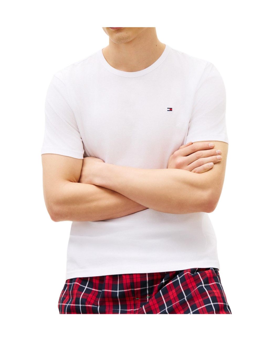 Tommy Hilfiger Gray Solid Crewneck Shortsleeve for men