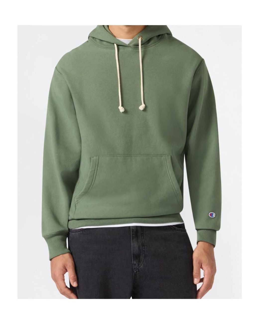 Champion Green Reverse Weave Relaxed Hoodie for men