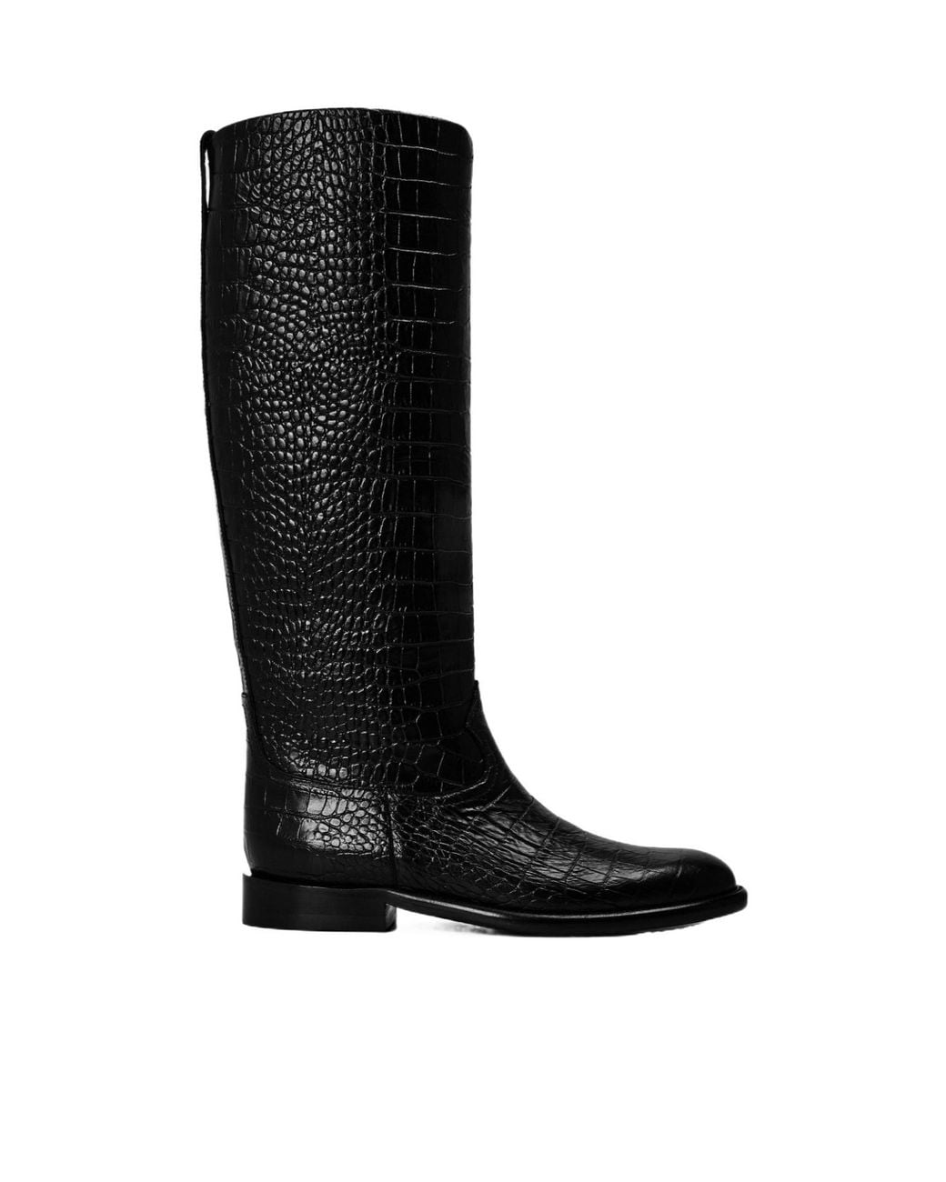 Paris Texas Black Solid Color Knee High Boots