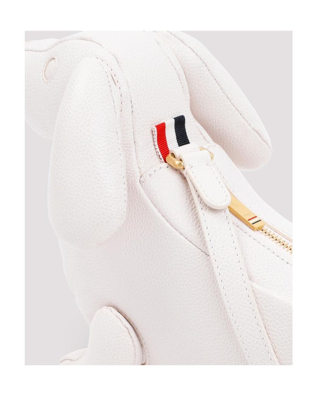 Thom Browne White Hector Zipped Shoulder Bag