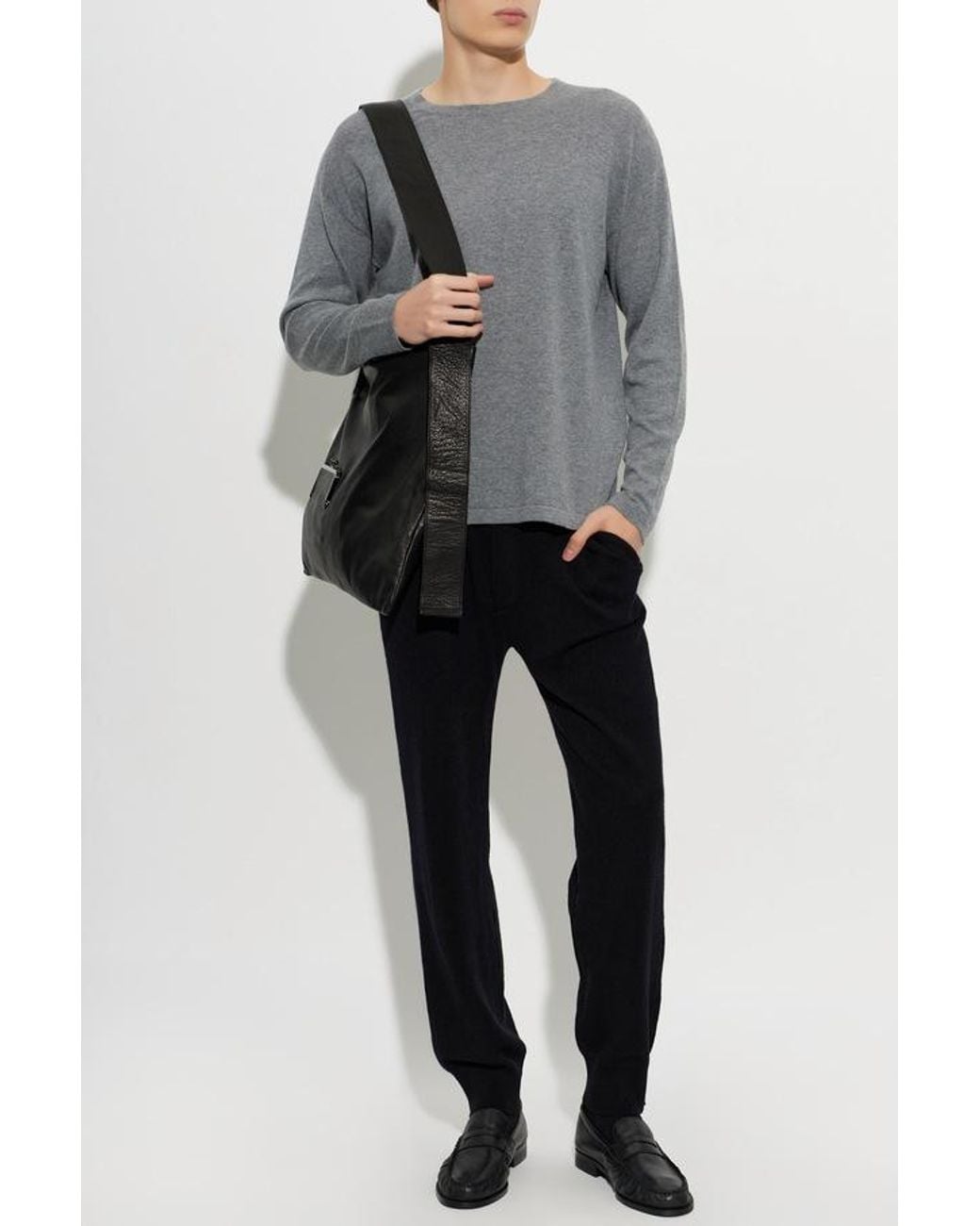 Lisa Yang Gray Logo Knitwear for men