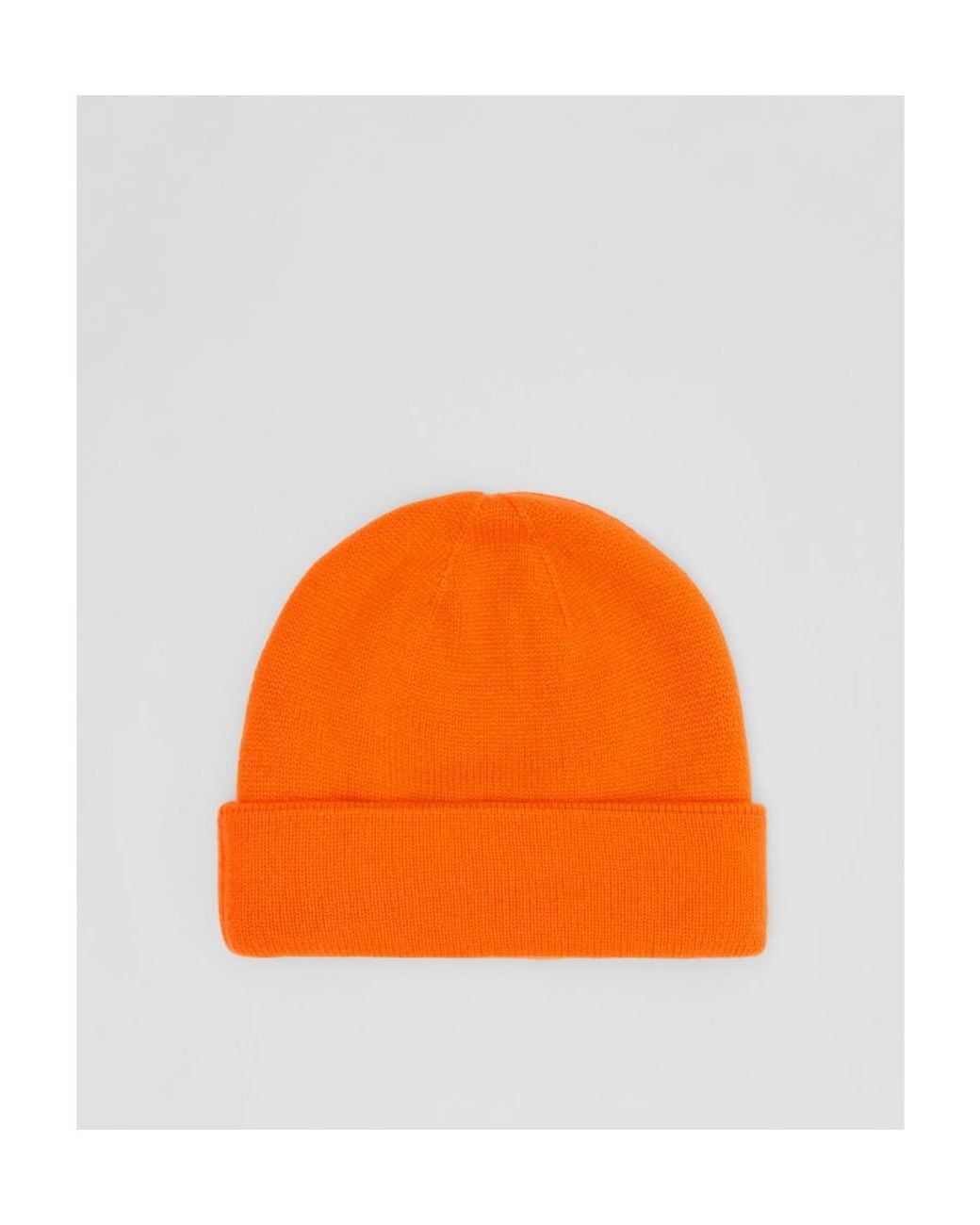 Burberry Orange Crest-Embroidered Cashmere Beanie for men