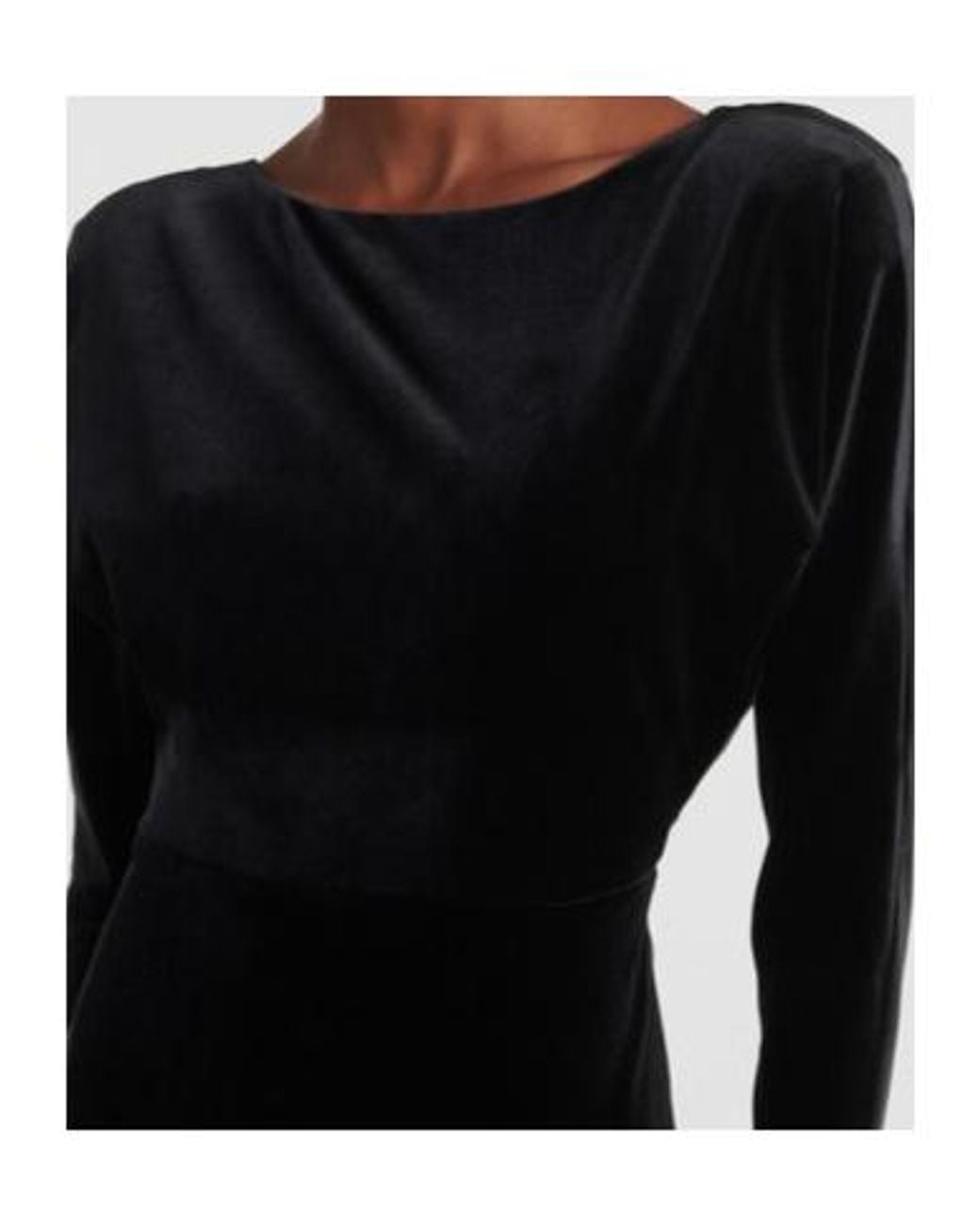 Alex Perry Black Open-Back Velvet Gown