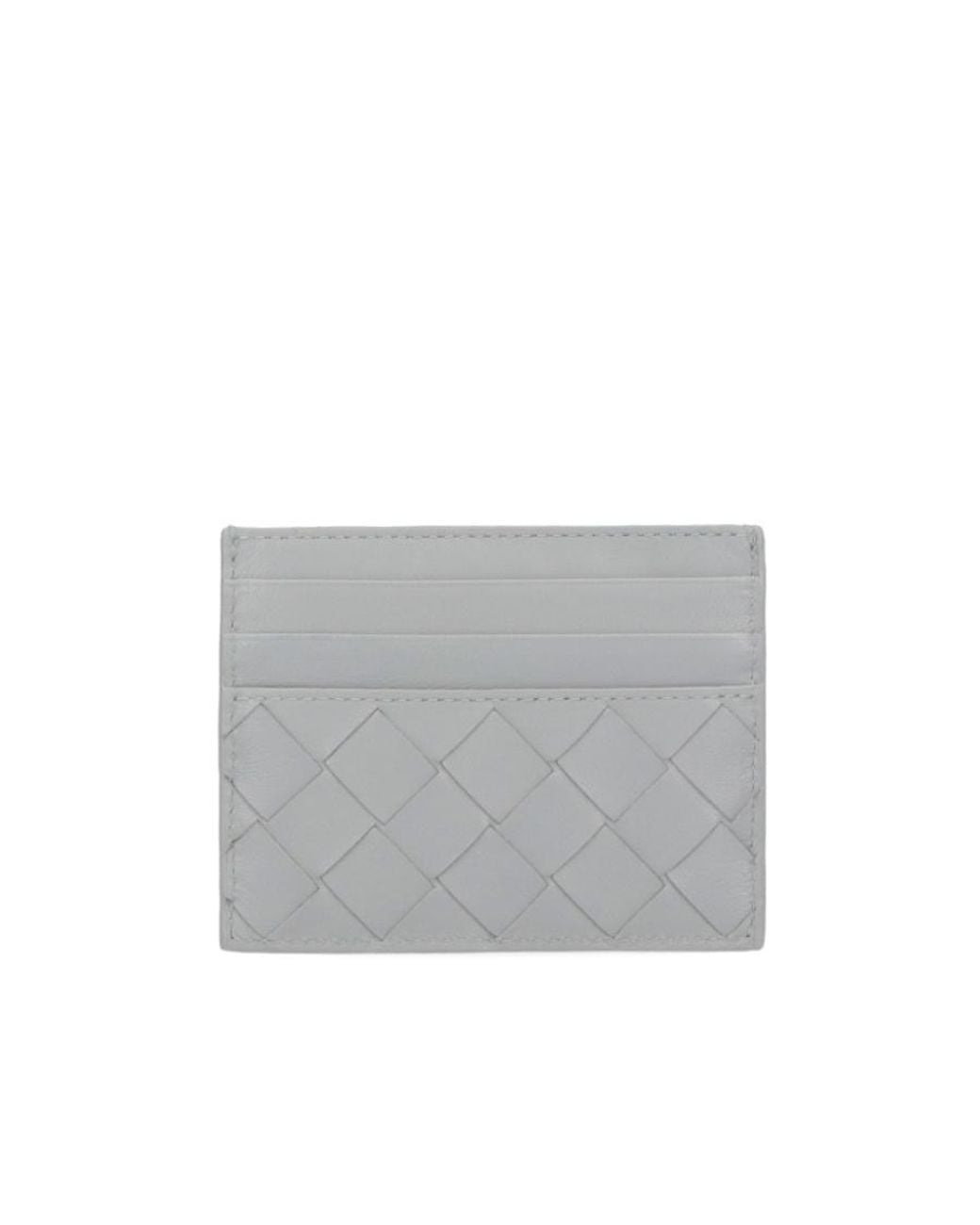 Bottega Veneta Gray Intrecciato Credit Card Case