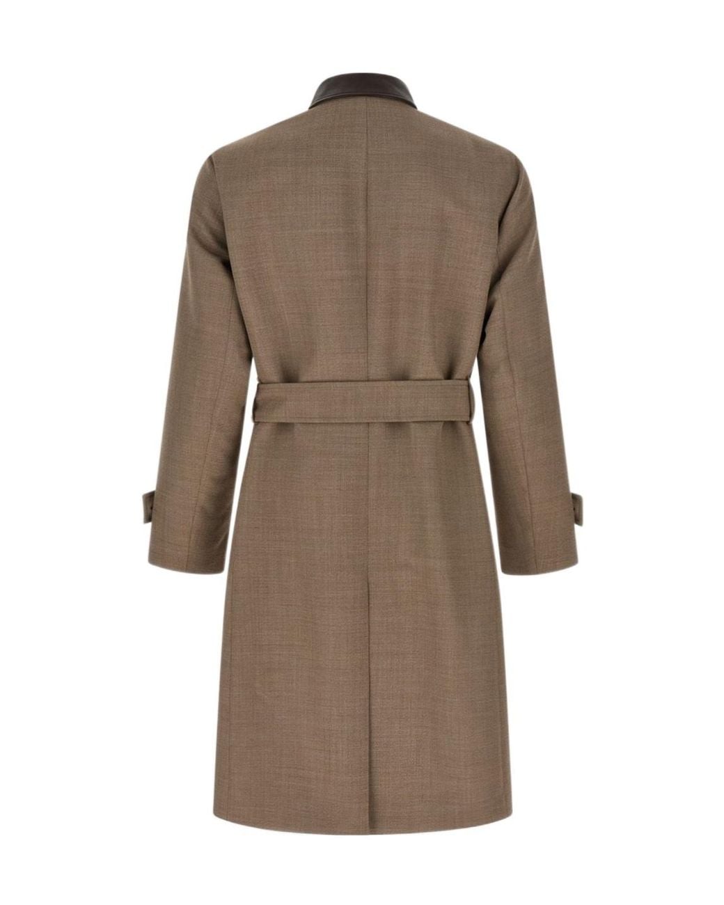Lardini Brown Le Origini Belted Trench Coat for men