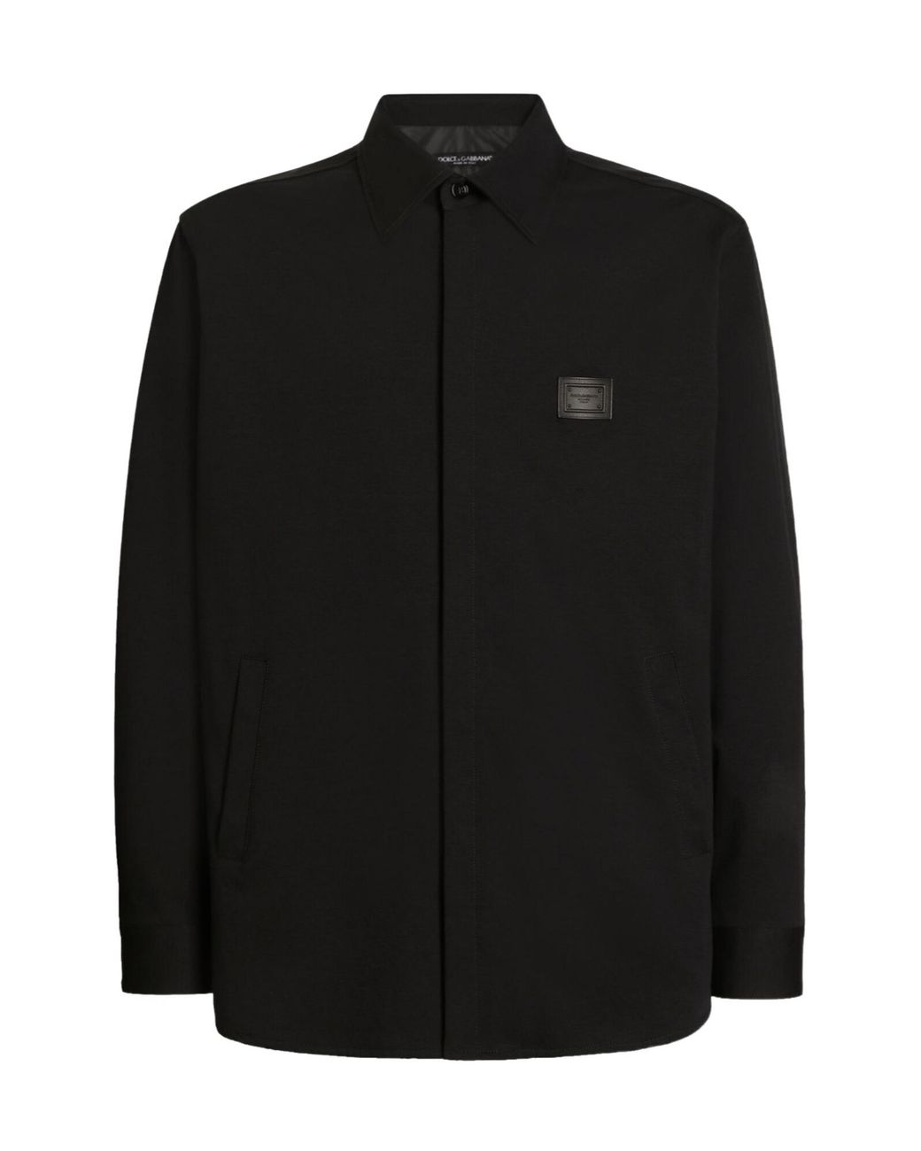 Dolce & Gabbana Black Technical Fabric Shirt With Tag for men