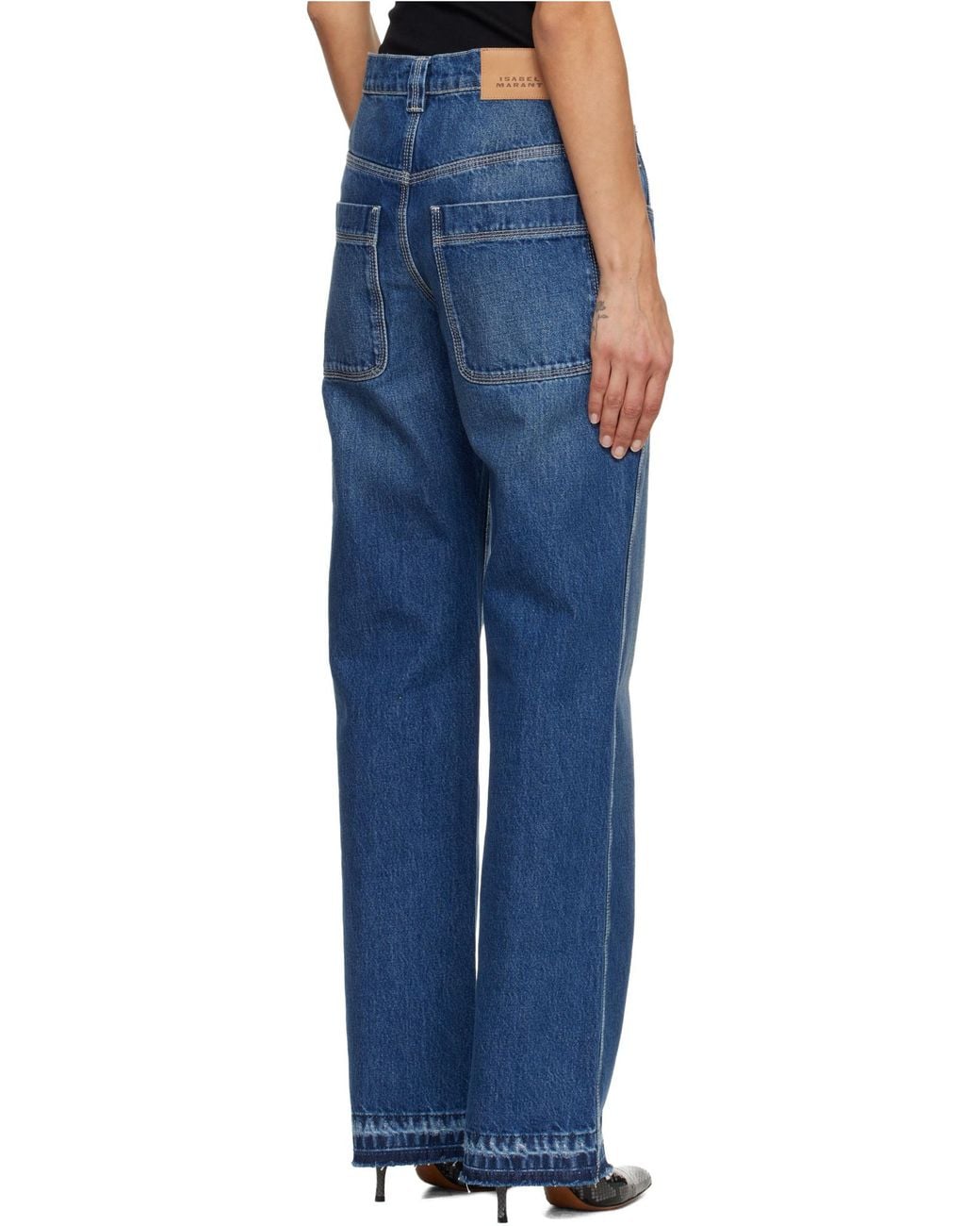 Isabel Marant Blue Jeyda Straight Leg Jeans