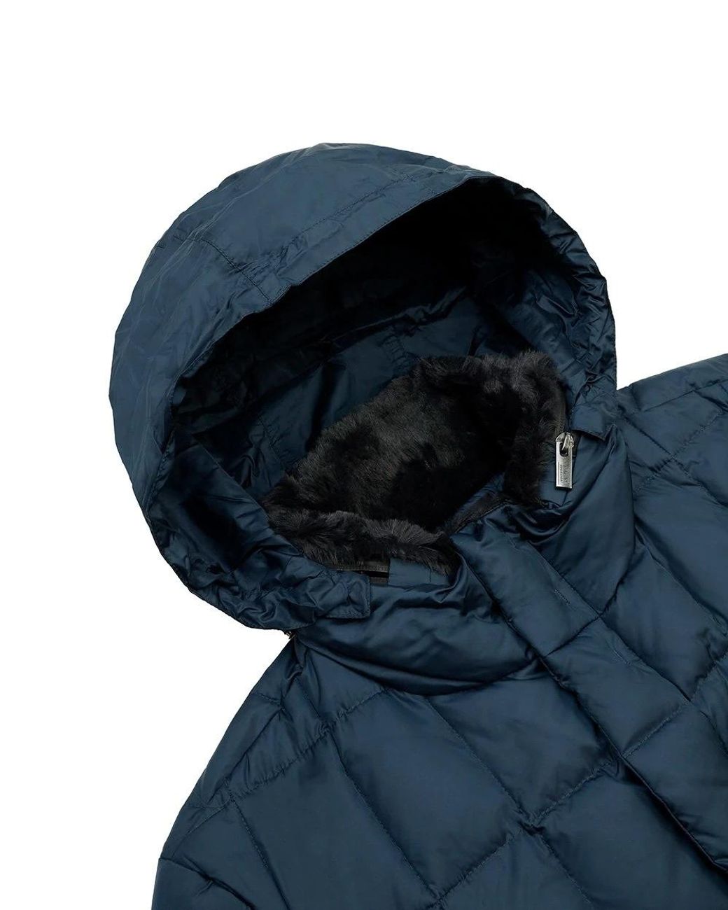 Armani Collezioni Blue Medium And Long Style Plaid Down Jacket for men