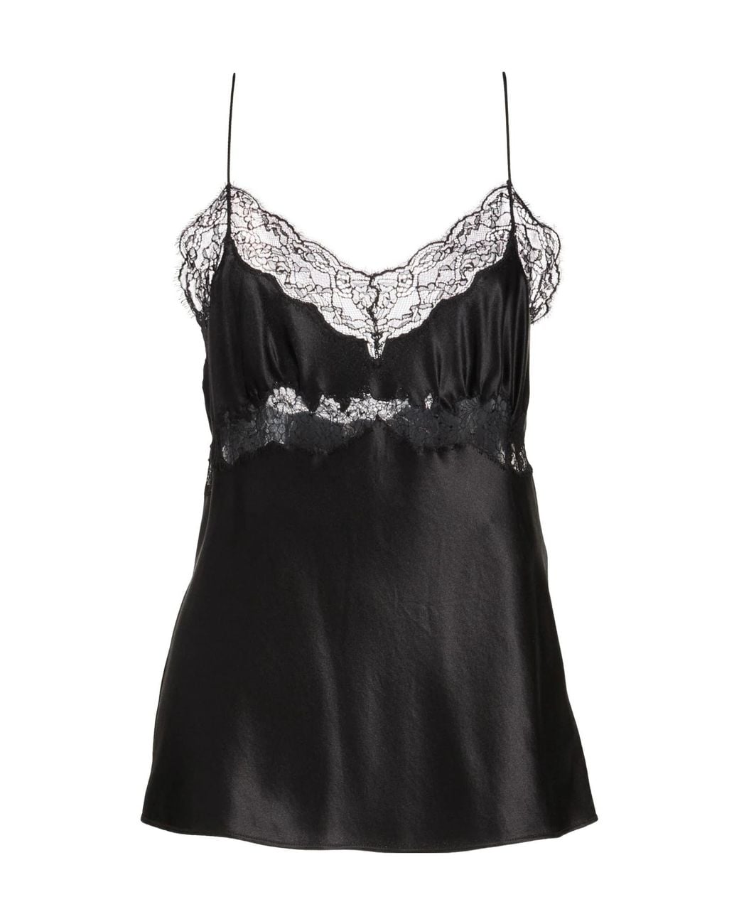 Saint Laurent Black Sleeveless Tops