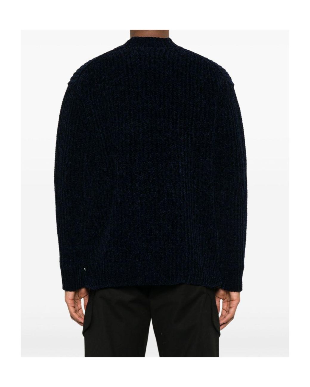 Junya Watanabe Blue Crewneck Knitted Jumper for men
