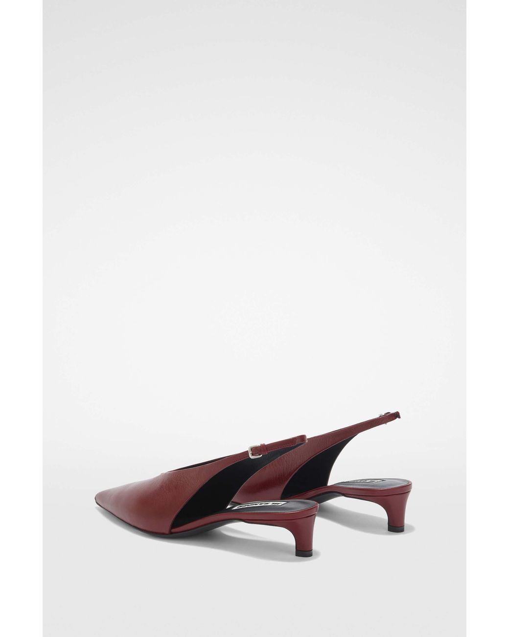 Jil Sander Brown Heeled Slingback Pumps