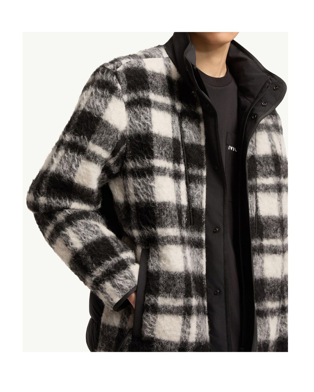 Moncler Gray Scalorbi Mid-Length Down Jacket for men